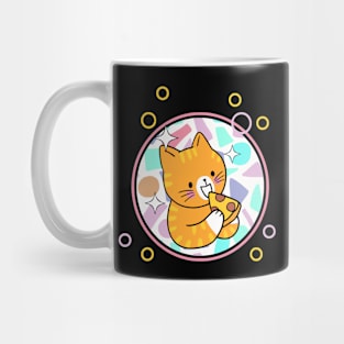 Cute Cat Eating Pizza Pizza Lover Cat Lover Mug